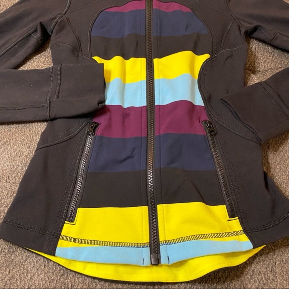 Lululemon Forme Jacket Striped with Bright Colors, Like New! - Picture 6 of 12